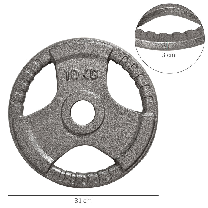 Olympic Grip Weight Plates - 2-Piece Set for Strength, Crossfit & Weightlifting - Ideal Barbell Set for Home Gym Training