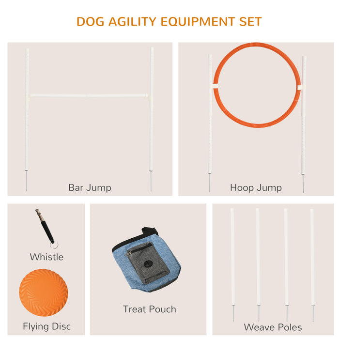 Agility Training Set with Carry Bag for Dogs - Colorful Obstacle Course Kit for Canine Exercise and Play - Ideal for Pet Fitness and Interactive Fun