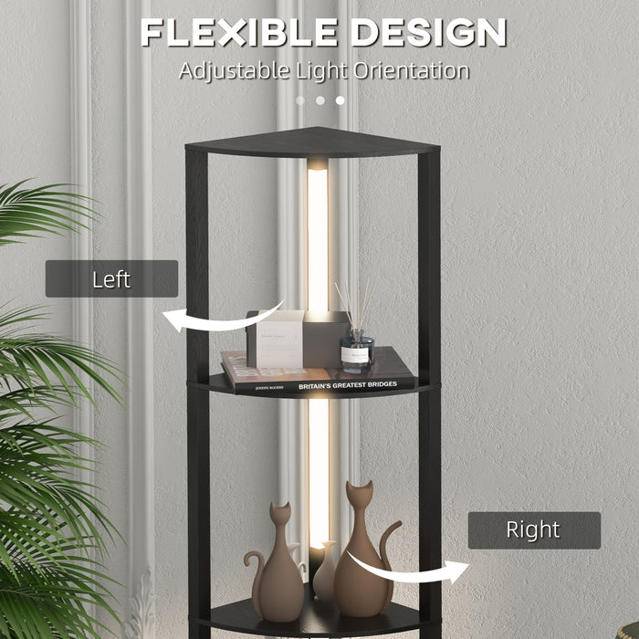 Modern Corner LED Floor Lamp - Dimmable Warm White Lighting, Tall & Sleek Stand Design for Living Rooms and Bedrooms - Cozy Ambient Illumination for Home Spaces