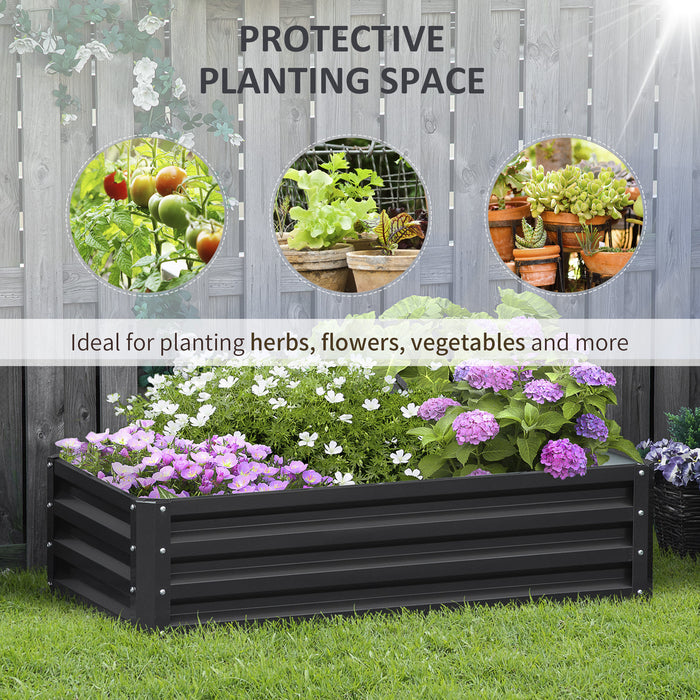 Galvanized Raised Garden Beds - Durable Outdoor Herb & Vegetable Planters - Perfect for Patio, Backyard, and Balcony Gardening