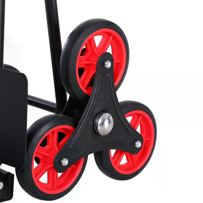 Heavy-Duty Steel Climbing Trolley - 6-Wheel Hand Truck Cart, 150kg Load Capacity - Ideal for Moving Heavy Loads Upstairs
