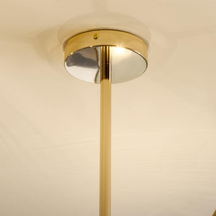 10-Light Sputnik Chandelier - Modern Gold-Tone Ceiling Fixture with E27 Base, 65cm x 65cm x 78.5cm - Stylish Illumination for Bedrooms and Living Rooms