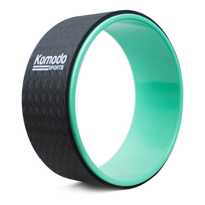 Eco-Friendly Yoga Wheel in Soothing Green - Durable Back Roller for Stretching and Flexibility - Ideal for Yoga Practitioners and Fitness Enthusiasts