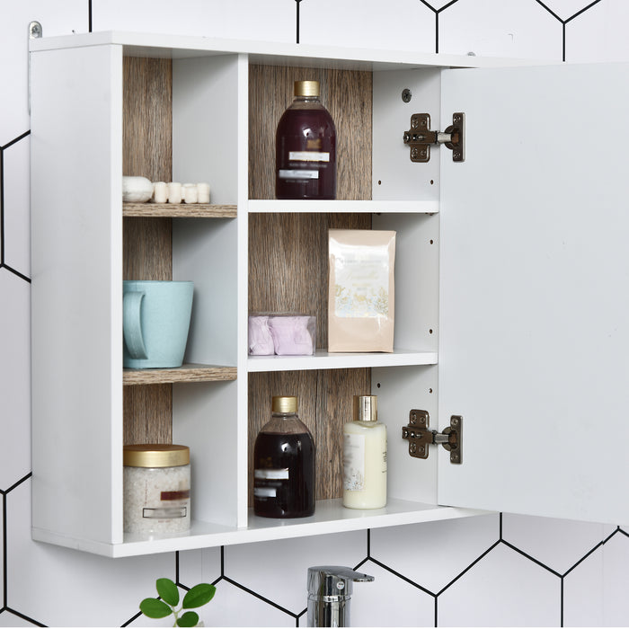 Wall Mounted Medicine Cabinet with Storage - Bathroom Mirror Cabinet with Adjustable Shelf, White Finish - Ideal for Organizing Toiletries and Medications