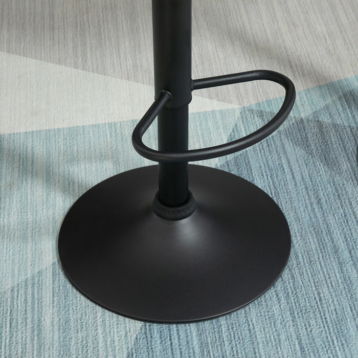 Armless Adjustable Bar Stool Set - Upholstered Swivel Seat, Adjustable Height, Dark Grey - Ideal for Home Bar or Kitchen Counter Seating