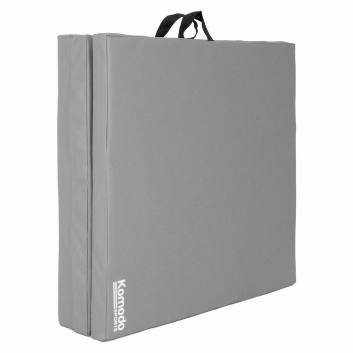 Komodo - Portable Tri-Fold Exercise Mat in Grey - Ideal for Yoga, Pilates, and Fitness Enthusiasts