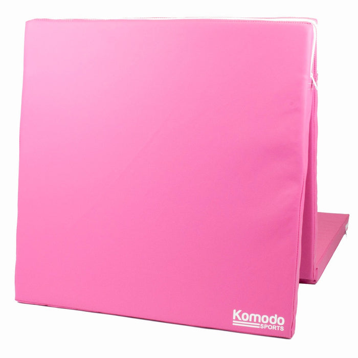 Komodo - Pink Portable Tri-Fold Exercise Mat for Yoga - Comfort & Convenient Storage for Yogis