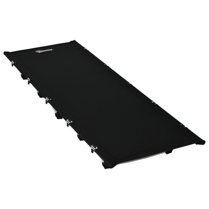 Ultra-Lightweight Aluminium Camping Cot - Durable Portable Sleeping Bed with 150kg Support - Ideal for Adult Outdoor Camping and Overnight Adventures