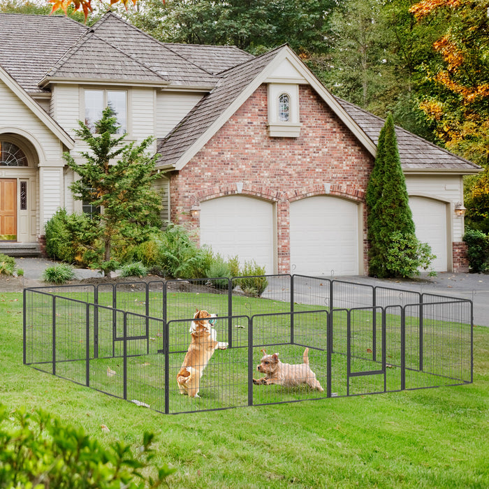 Heavy Duty 16-Panel Puppy Playpen - Safe Confinement for Small to Medium Dogs, Suitable for Indoors and Outdoors - Ideal for Training and Exercise in a Controlled Environment