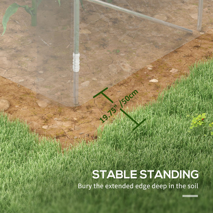 Walk-In Polytunnel Greenhouse - Sturdy Galvanized Steel Frame and PE Cover, 4x3x2m - Ideal for Plant Protection and Year-Round Gardening