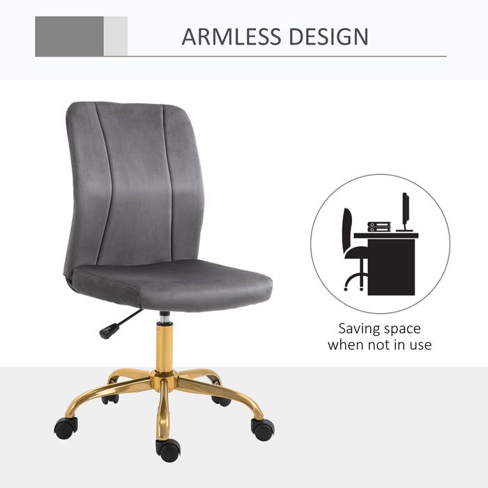 Ergonomic Velvet Office Desk Chair - 360° Swivel Wheels, Height-Adjustable Seat - Comfortable Computer Chair for Work and Study