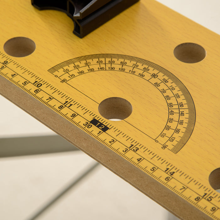 4-in-1 Work Bench and Saw Horse - Versatile Folding Clamp Table with Adjustable Clamping Pegs - Ideal for Home DIY Projects and Garage Workshops