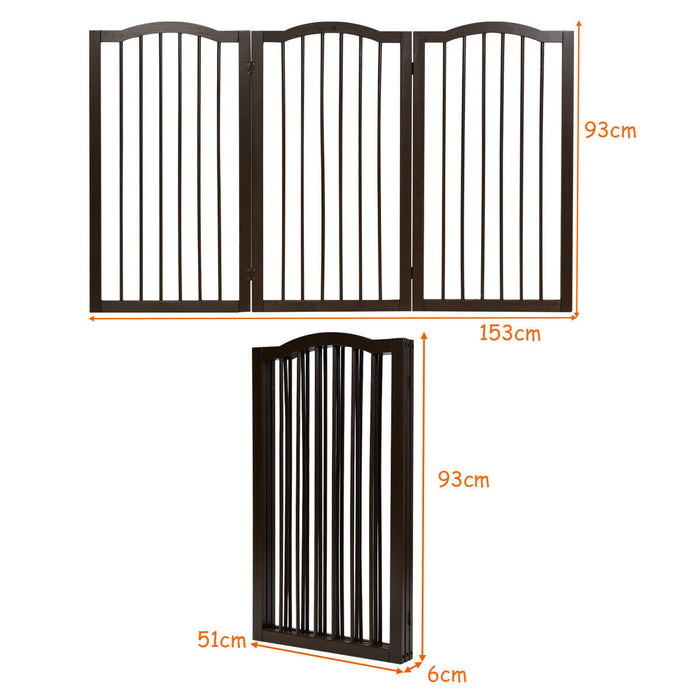 Pine Wood Craftsmanship - Folding 3-Panel Fence Suitable for Gardens - Perfect for Outdoor Privacy and Decoration