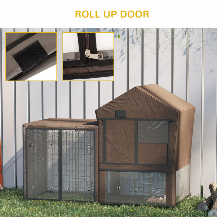 Water-Resistant Rabbit Hutch Cover - Durable Cage Protector for Small Pets, Breathable Design - Ideal for Guinea Pig and Bunny Security