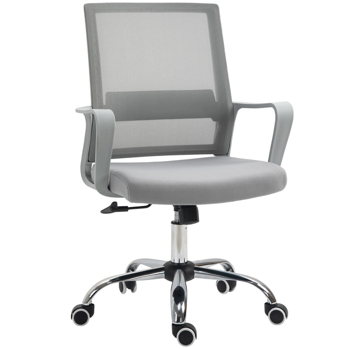 Ergonomic Mesh Desk Chair with Adjustable Armrests - 360° Swivel and Height Adjustment Features - Ideal for Comfortable Office Seating