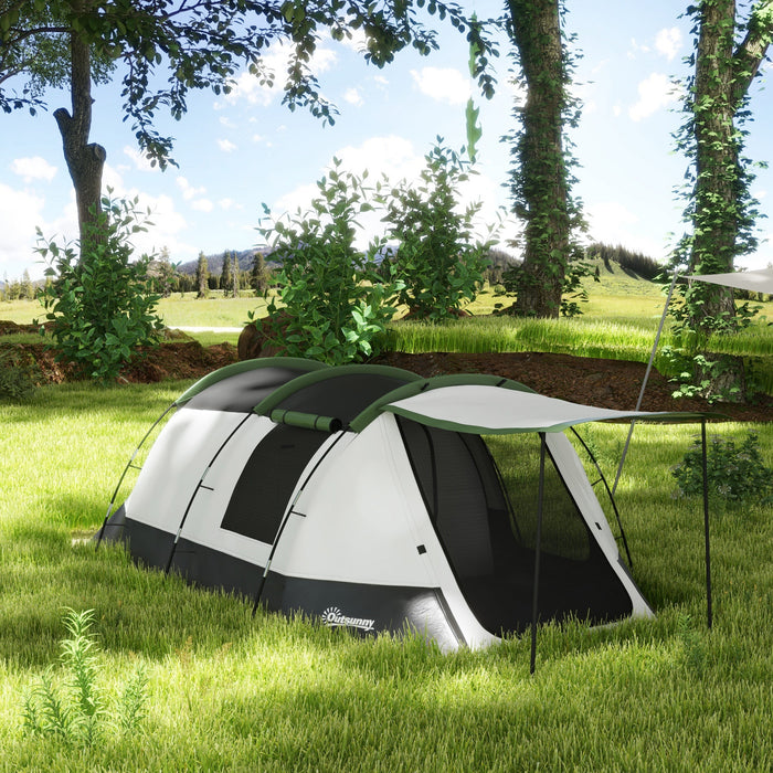 Family Tunnel Tent for 3-4 People - 2000mm Waterproof Outdoor Shelter, Includes Portable Bag - Ideal for Camping and Hiking Adventures