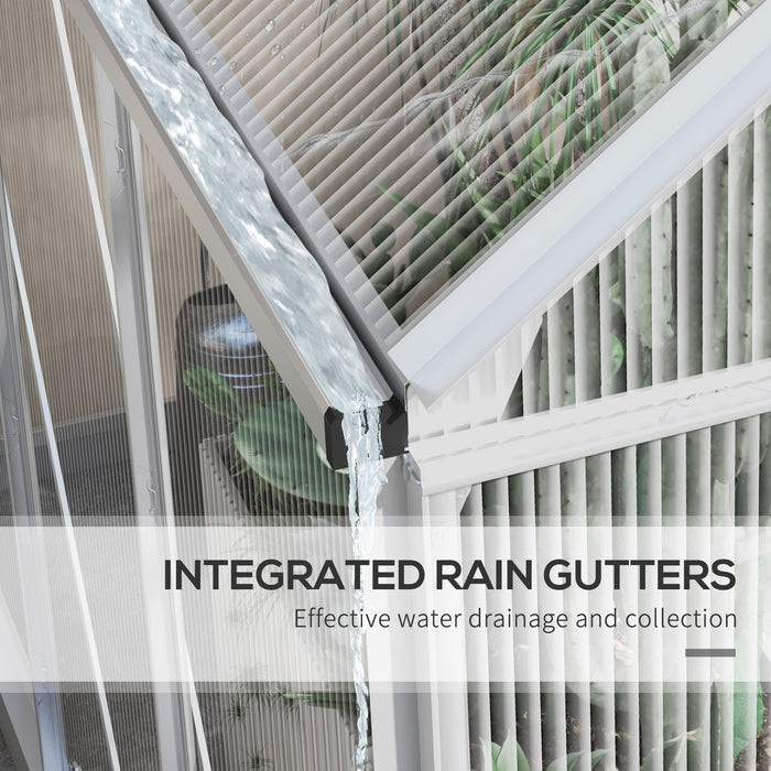 Walk-In Polycarbonate Greenhouse - 6x6 ft with Sliding Door, Vent Window, and Aluminum Frame - Perfect for Gardeners and Plant Protection