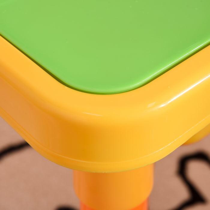 Outdoor Sand and Water Play Table Set with Lid - 2-in-1 Beach Toy Playset with Double Compartment and Accessories - Ideal for Children's Sandbox Activities and Creative Play