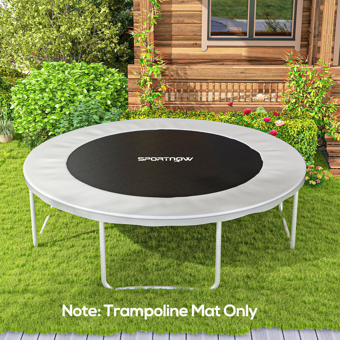 8ft Trampoline Replacement Mat - Includes Spring Pull Tool and 42 V-Hooks, Compatible with 14cm Springs - Ideal for Trampoline Repair and Renewal