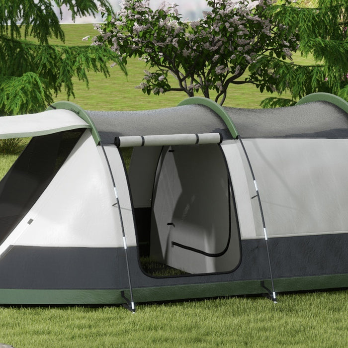 Family Tunnel Tent for 3-4 People - 2000mm Waterproof Outdoor Shelter, Includes Portable Bag - Ideal for Camping and Hiking Adventures