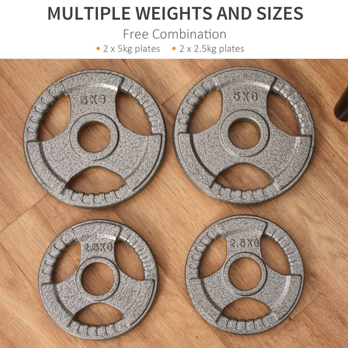 Olympic Grip Weight Plate Sets - 4 PCS for Strength Training, Crossfit & Weightlifting - Ideal Barbell Weights for Home Gym Setup