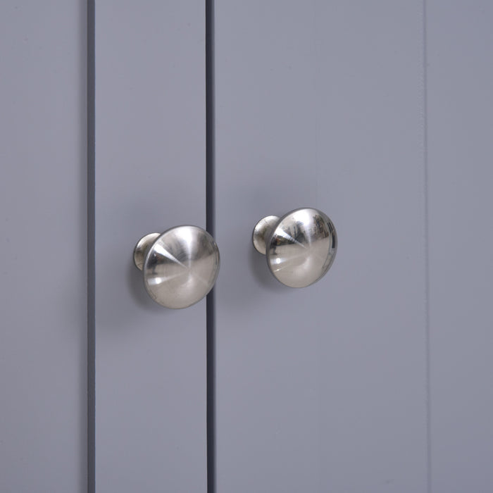 Free-Standing Bathroom Storage Cabinet - 2 Drawers, Adjustable Shelf, Metal Handles, 75x60 cm in Grey and White - Ideal for Organizing Bathroom Essentials