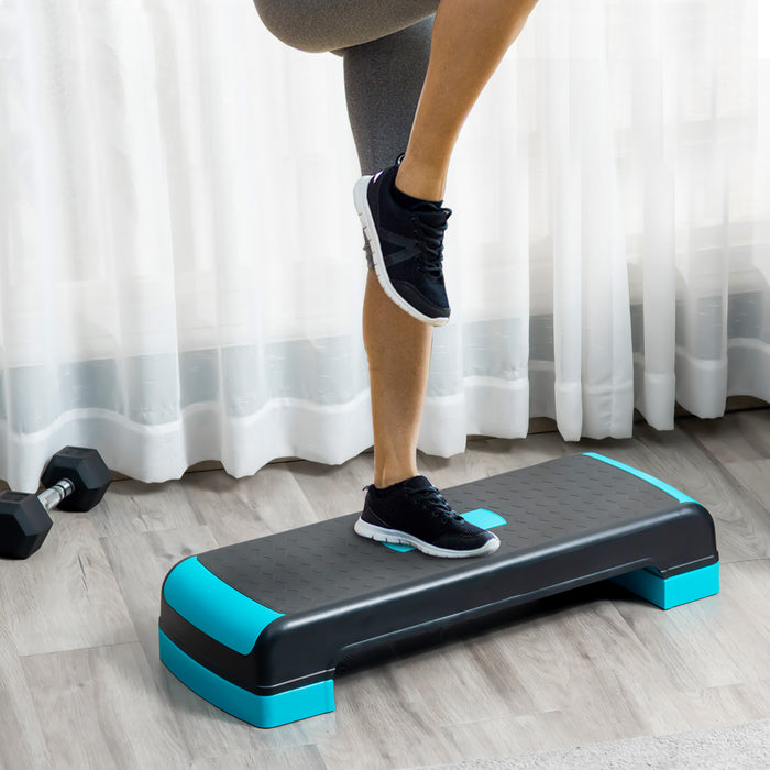 Adjustable Aerobic Step Platform - 3-Level Height 10cm, 15cm, 20cm Non-Slip Exercise Stepper - Ideal for Home Workouts and Office Fitness Routines