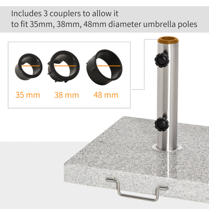 28kg Marble Garden Umbrella Base - Sturdy Sunshade Holder for Outdoor Patio - Durable Parasol Stand for Secure Shade Setup